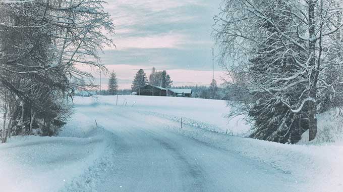 Autofahren im schwedischen Winter